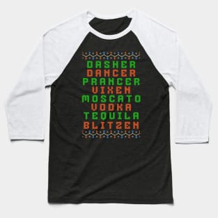 Dasher dancer prancer vixen moscato vodka christmas Baseball T-Shirt